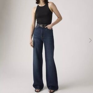 Ribcage Wide-leg Linen+ Denim Women's Jeans